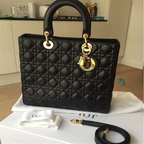 lady dior bag black|large black Lady Dior Bag.